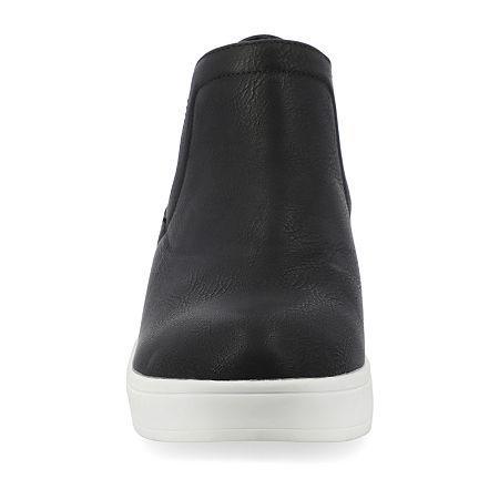 Journee Collection Cardi Womens Sneaker Wedges Black Product Image