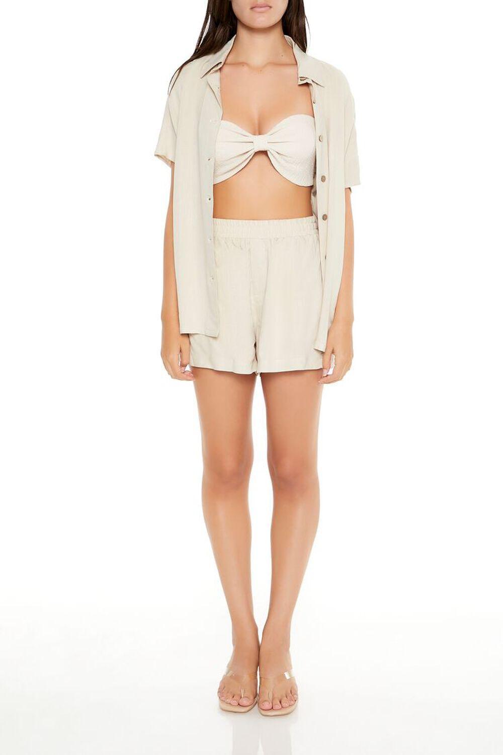 Ribbed Knit Shirt & Shorts Set | Forever 21 Product Image