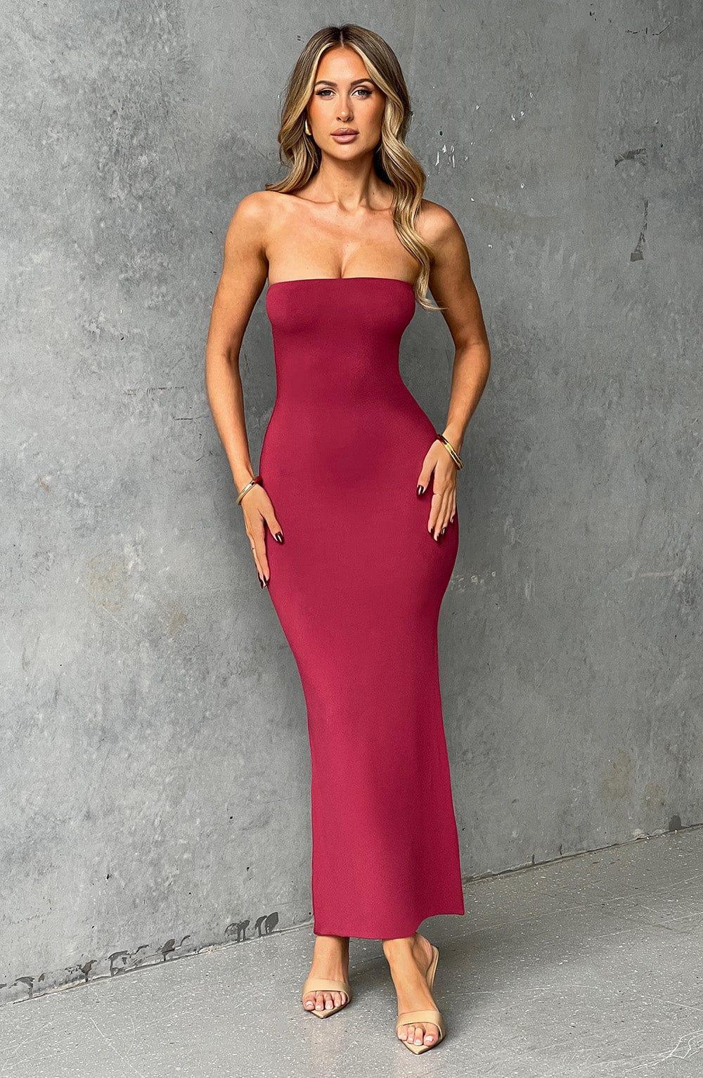 Emery Midi Dress - Cherry Product Image