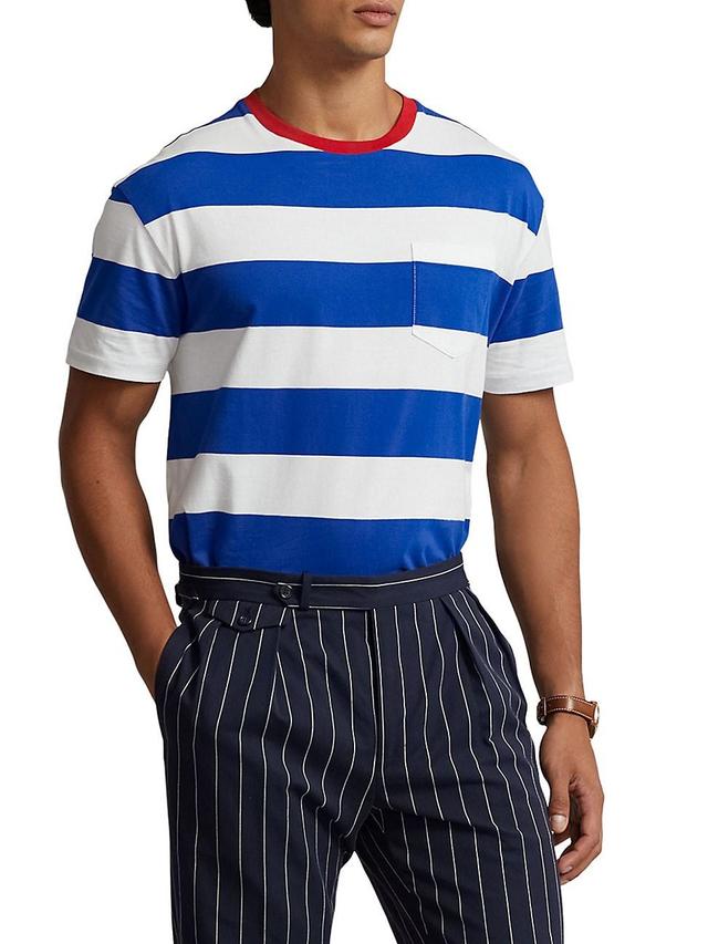 Mens Striped Crewneck T-Shirt Product Image