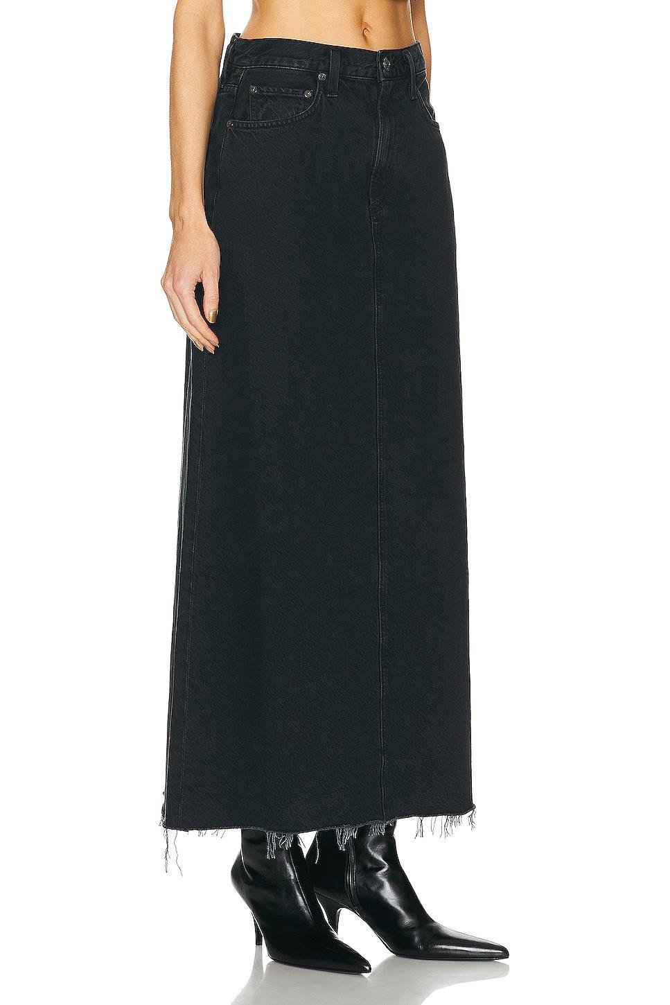 AGOLDE Hilla Long Line Skirt Black. (also in 28, 29). Product Image