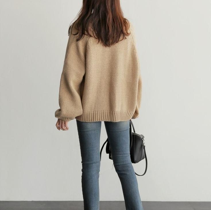 Plain Open Front Cardigan Product Image