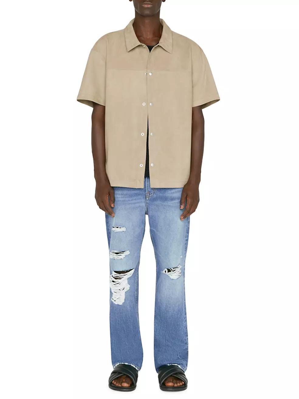 Suede Snap-Front Shirt Product Image