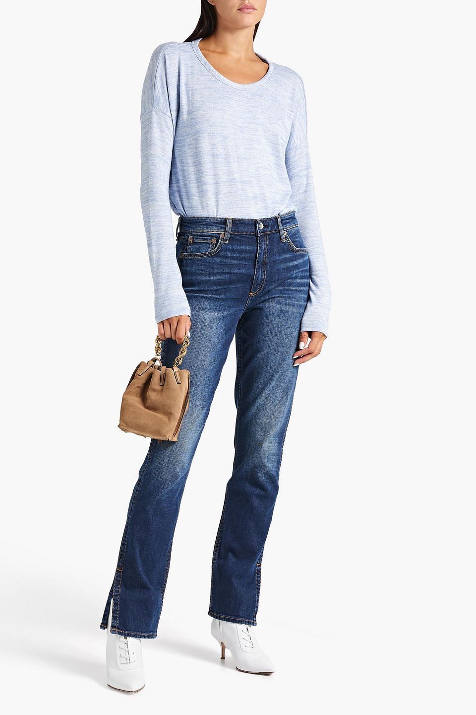 High-rise Straight-leg Jeans In Mid Denim Product Image