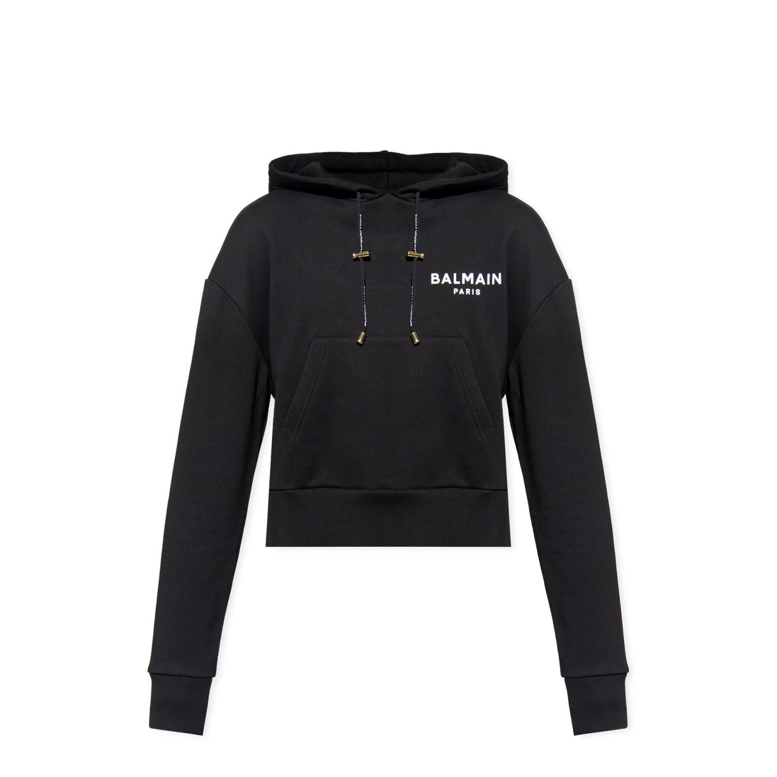 Cropped Sweatshirt In Black Product Image