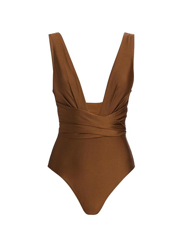 Womens Raie Wrap Plunge One-Piece Swimsuit Product Image