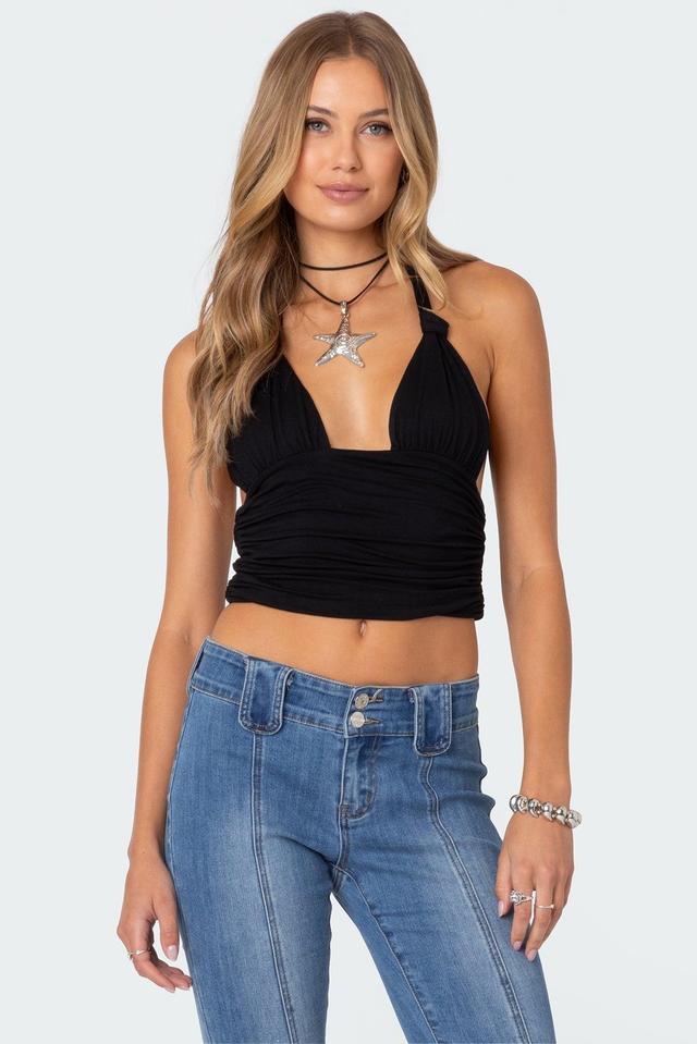 Lillie Knotted Halter Top Product Image