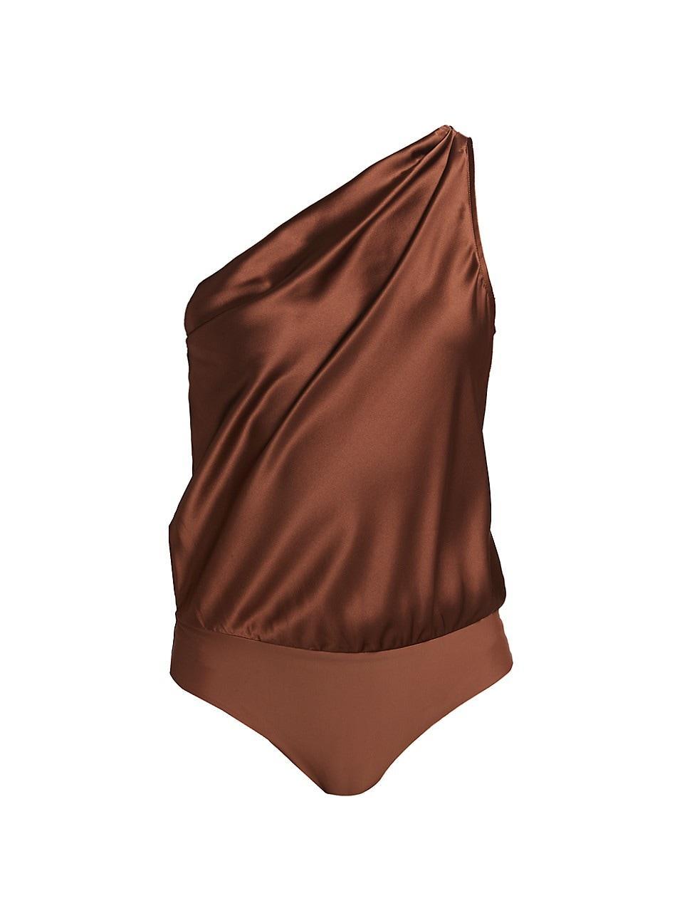 CAMI NYC The Darby Bodysuit in Brown. - size XS (also in L, M, S, XL) Product Image