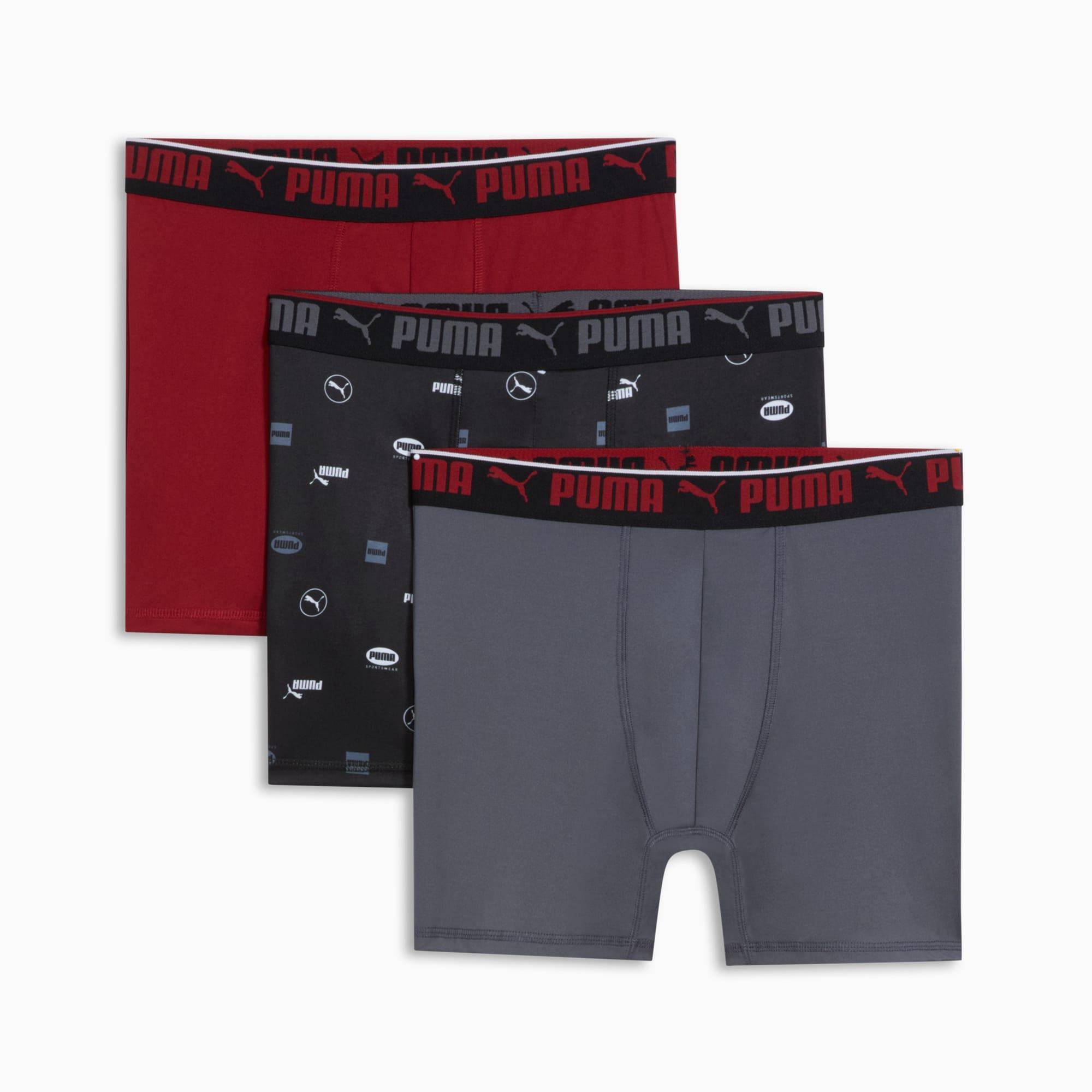 Men's Athletic Fit Logo Boxers Briefs (3 Pack) Product Image