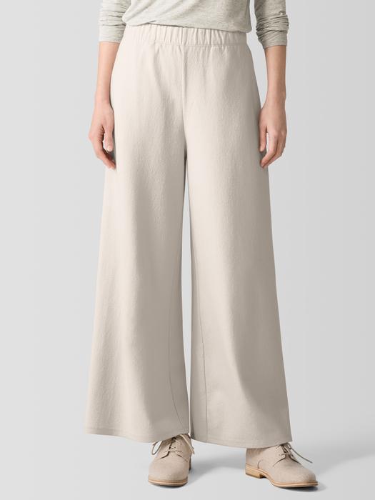 EILEEN FISHER Felted Wool Jersey Wide-Leg Pant in Regenerative Woolfemale Product Image