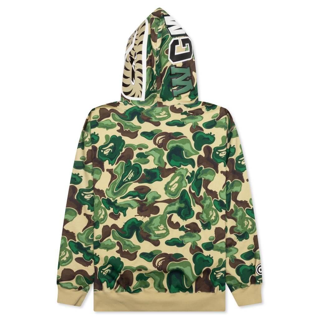 Bape Art Camo Shark Hoodie - Green Male Product Image