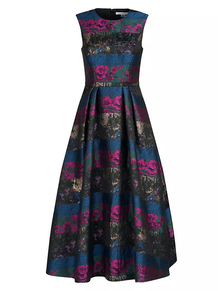 Faye Painterly Jacquard Cocktail Dress Product Image