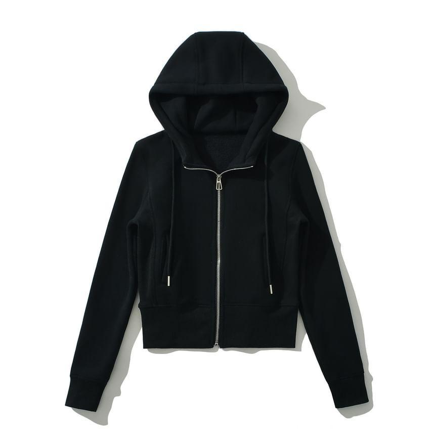 Drawstring Zip Hoodie Product Image