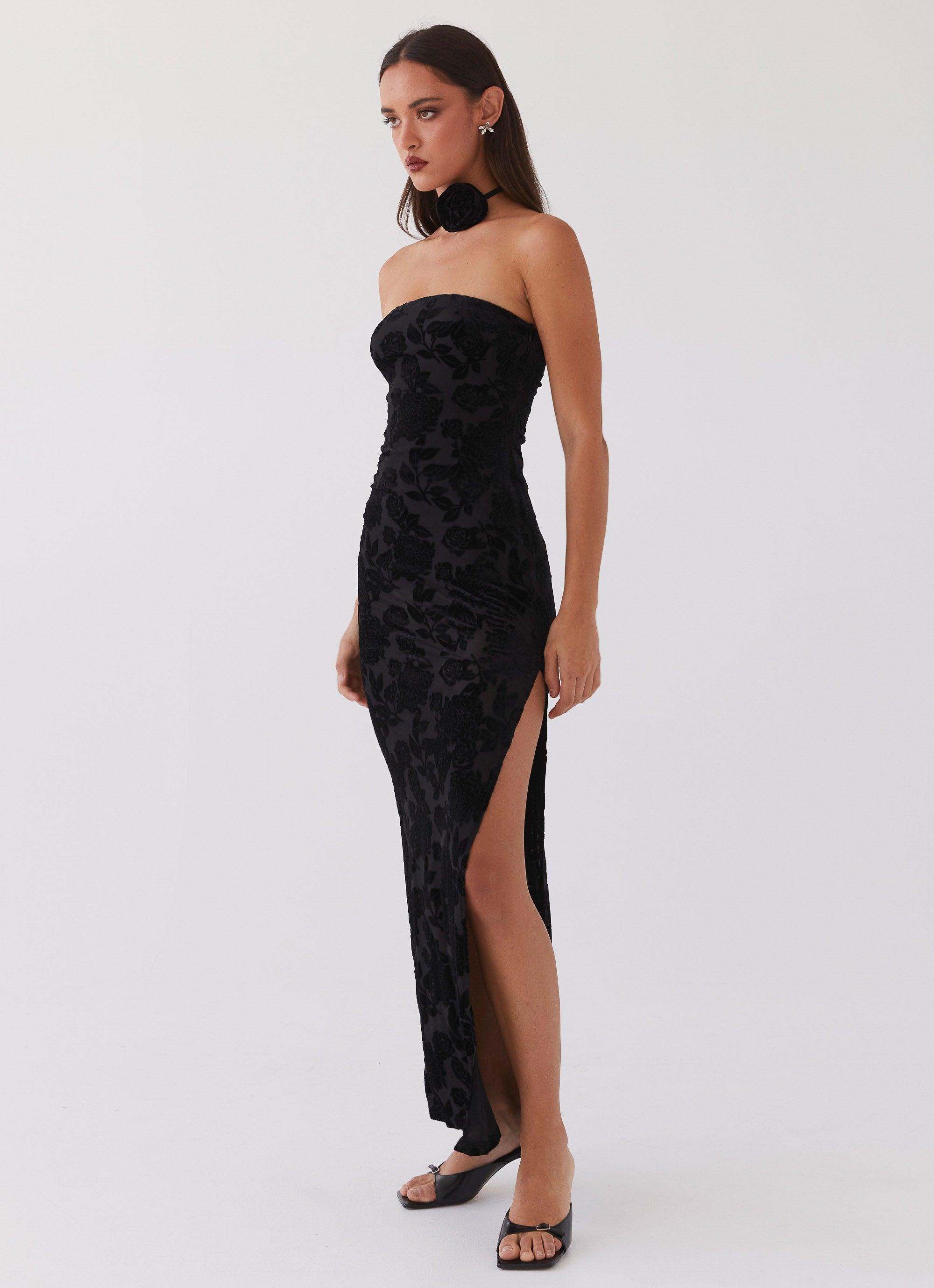 Trouble Love Maxi Dress - Black Product Image