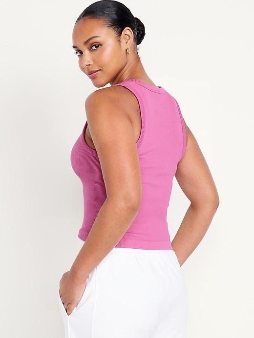 Fitted Seamless Ribbed Tank Top Product Image