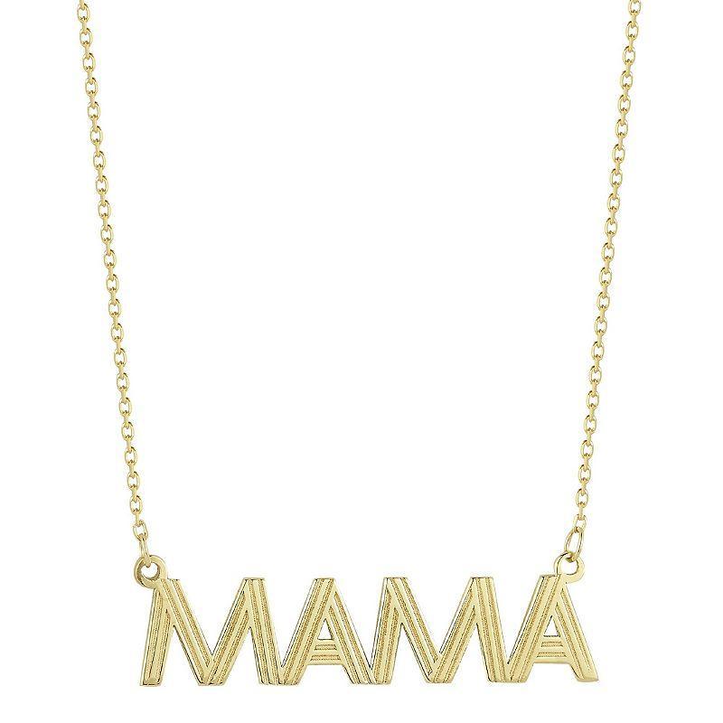 LUMINOR GOLD 14k Gold Vintage MAMA Pendant Necklace, Womens Yellow Product Image