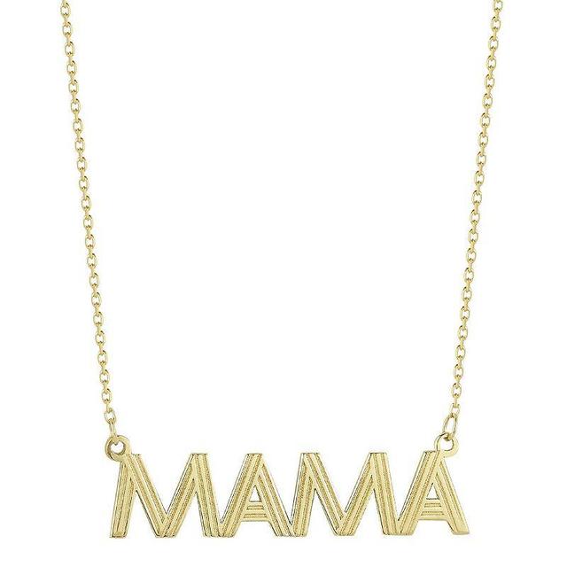 LUMINOR GOLD 14k Gold Vintage MAMA Pendant Necklace, Womens Yellow Product Image