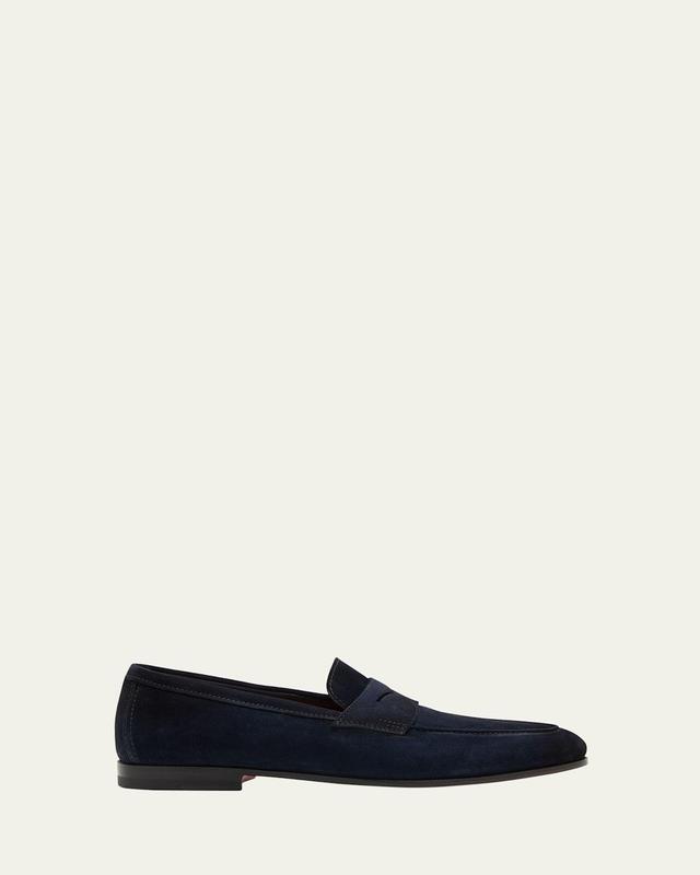 Mens Carlos Suede Penny Loafers Product Image