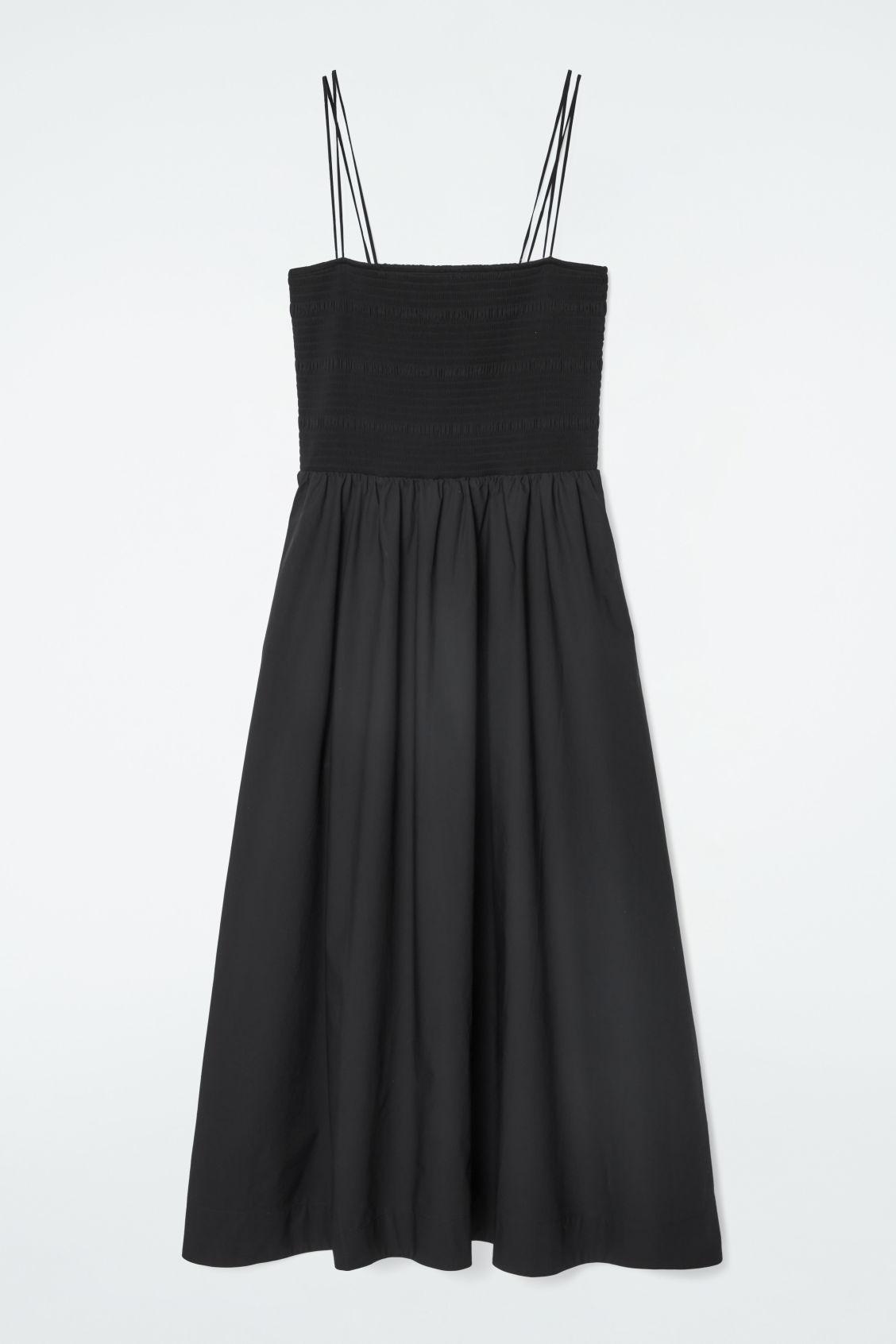 SHIRRED MIDI DRESS Product Image