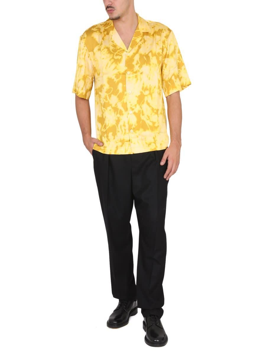 DRIES VAN NOTEN Floral Print Shirt In Yellow Product Image