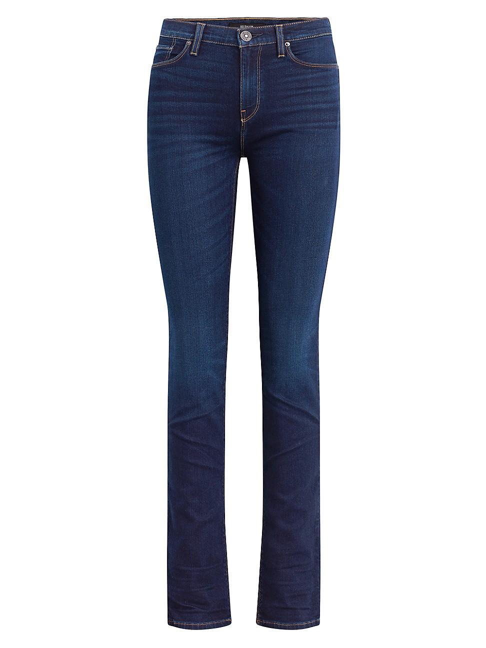 Womens Nico Mid-Rise Straight-Leg Jeans Product Image