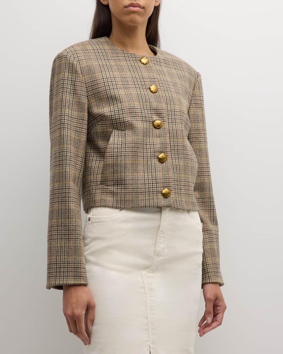 Andrea Tailored Plaid Jacket Product Image