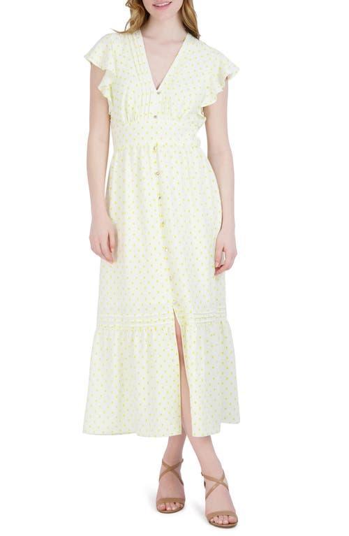 Julia Jordan Flutter Sleeve Pintuck Maxi Dress Product Image