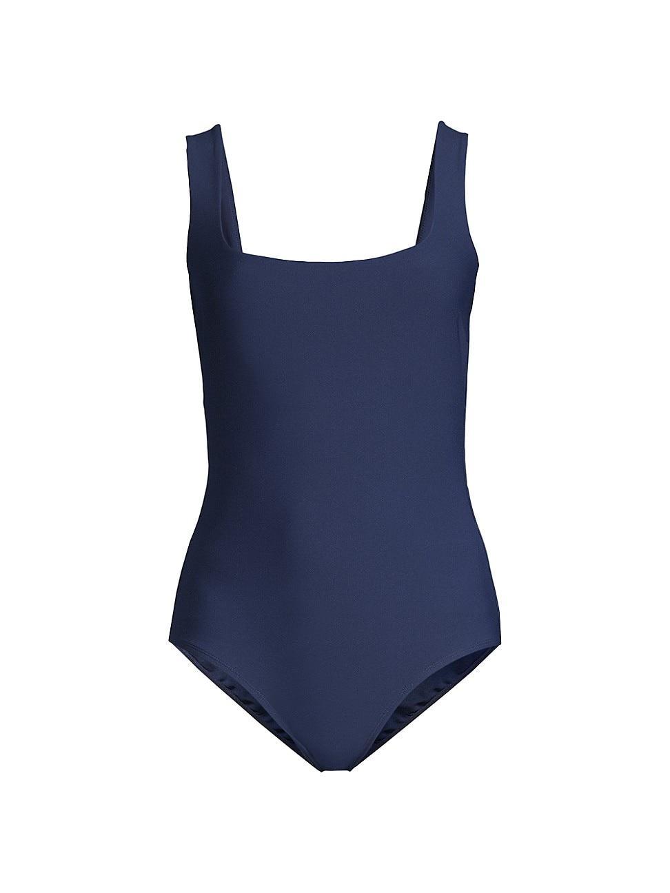 Womens Square-Neck One-Piece Swimsuit Product Image