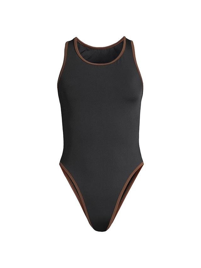 Womens Sarah Trimmed One-Piece Swimsuit Product Image