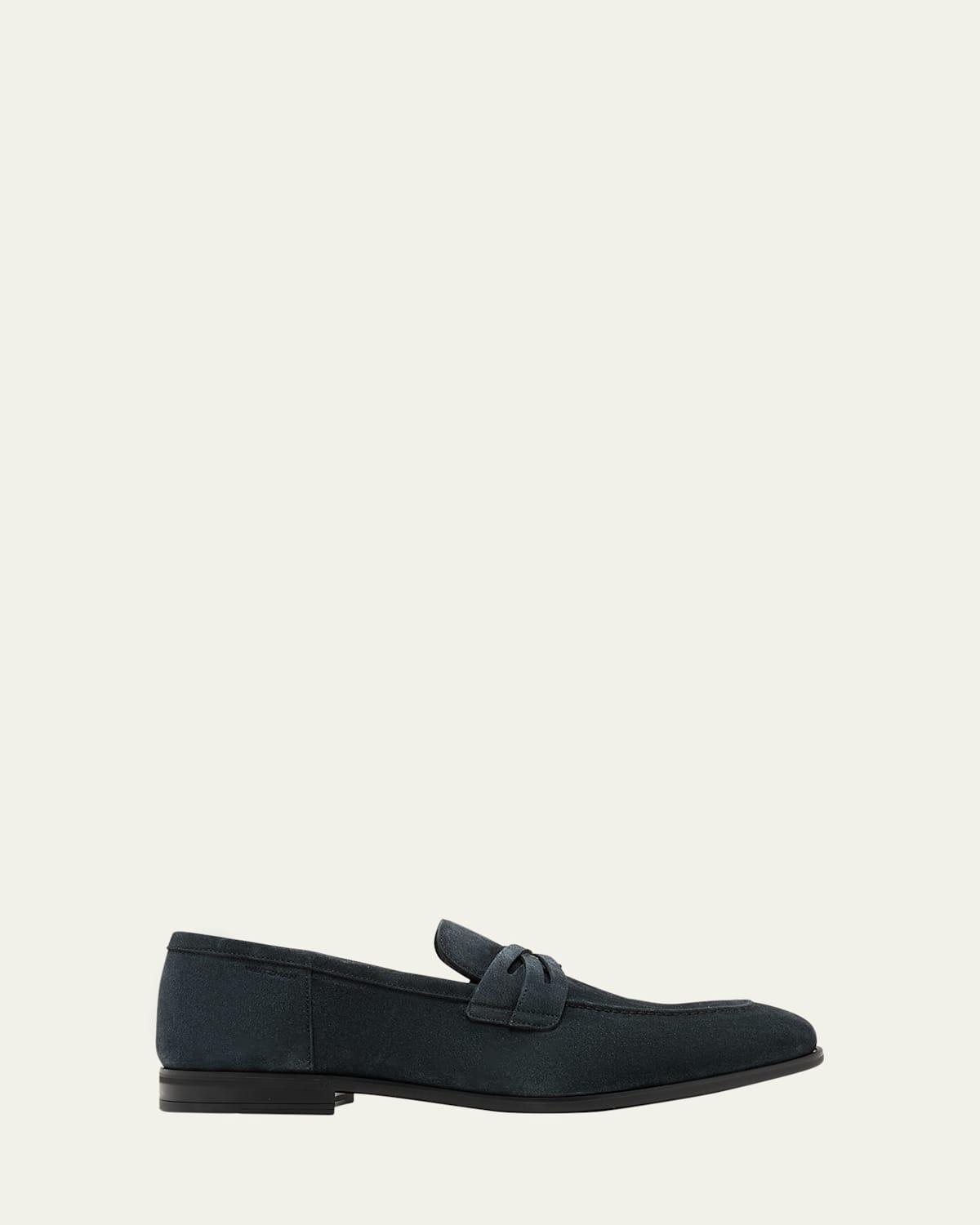 Mens Simon Crisscross Suede Loafers Product Image