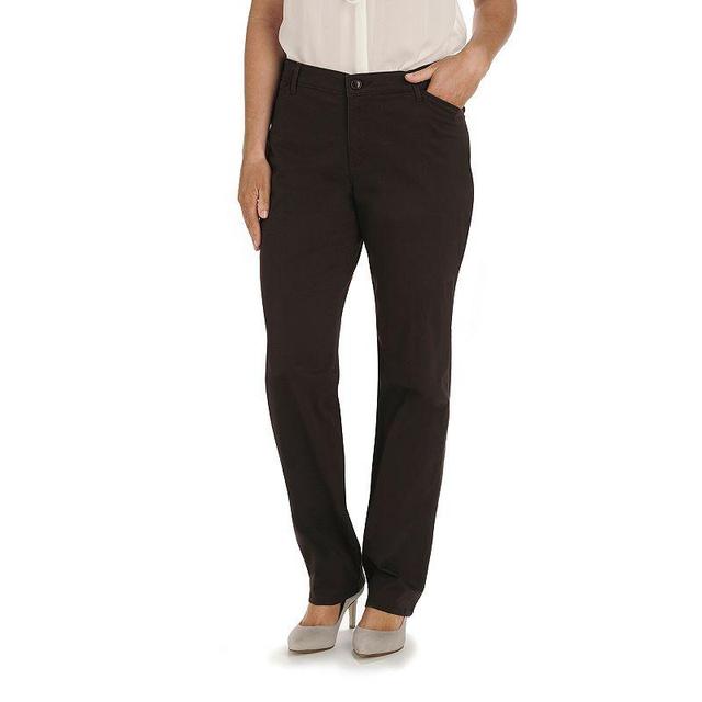 Womens Lee Relaxed Fit Straight-Leg Twill Pants Roasted Brown Product Image