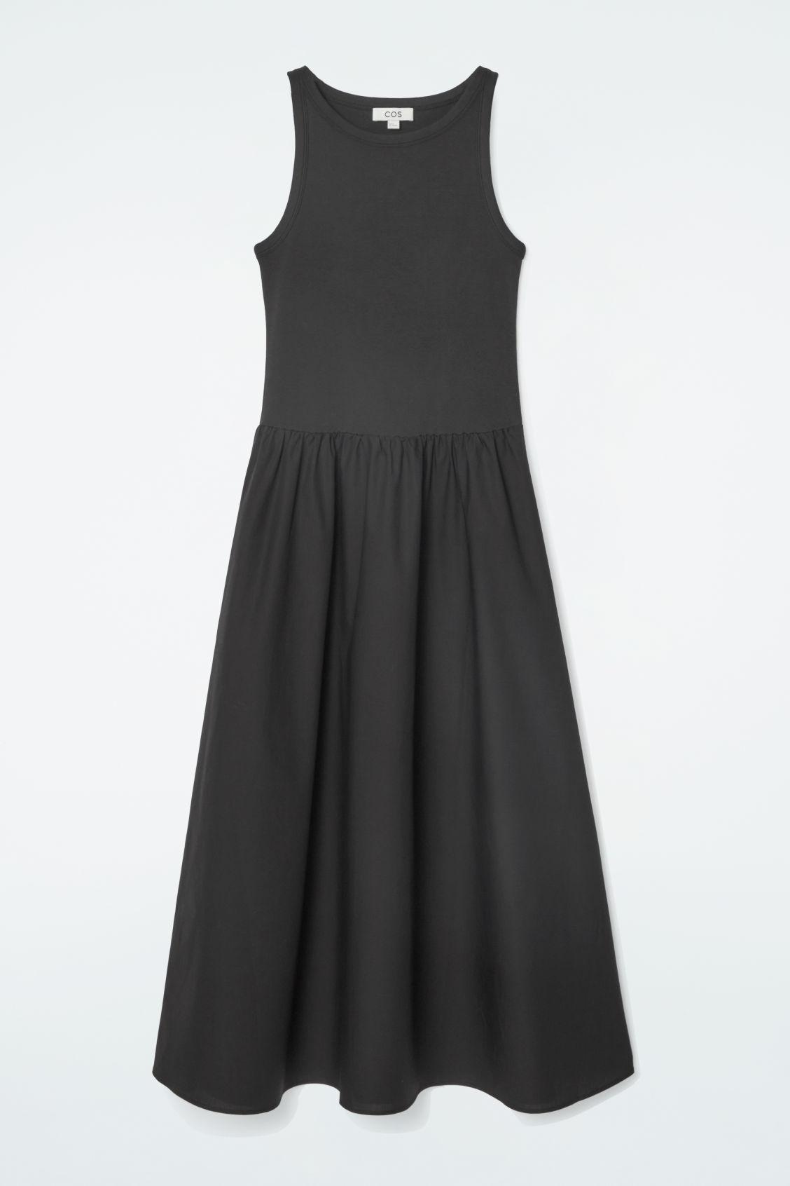 CONTRAST-PANEL MAXI DRESS Product Image