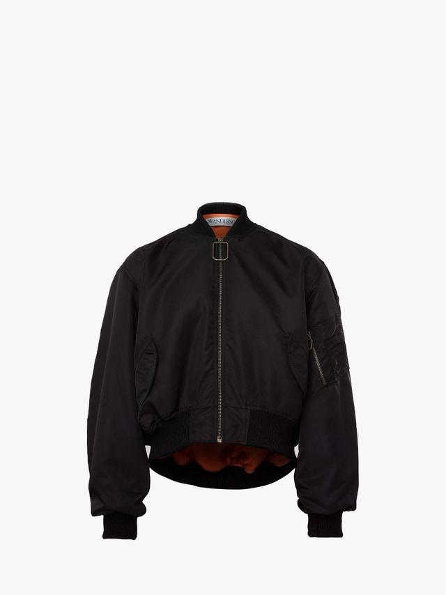 CURVED HEM BOMBER JACKET in black | JW Anderson US  Product Image