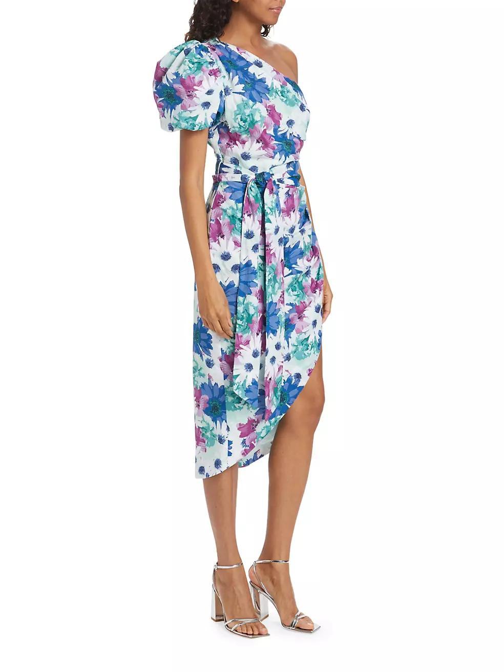 Cove Floral Linen Midi-Dress Product Image