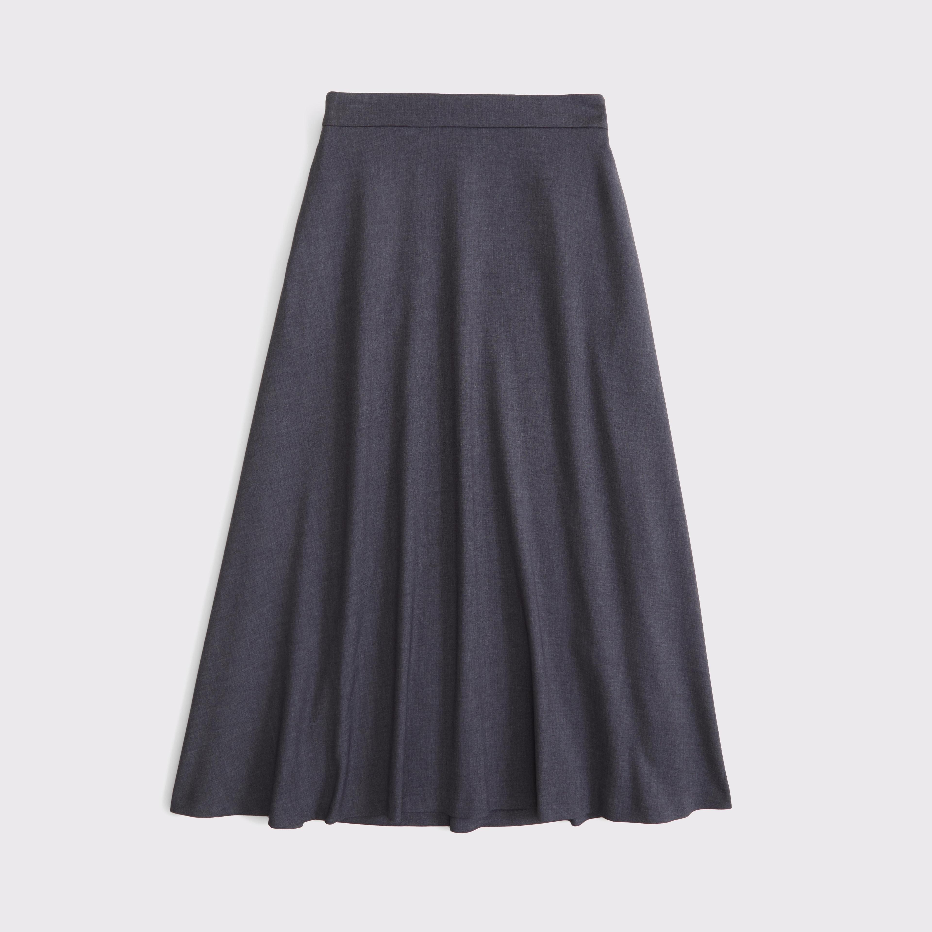 High Rise Circle-Cut Maxi Skirt Product Image