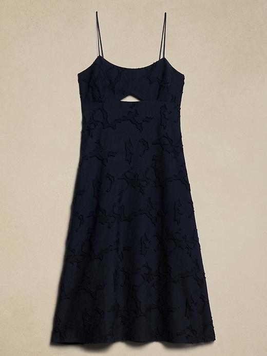 Floral Jacquard Cutout Midi Dress Product Image