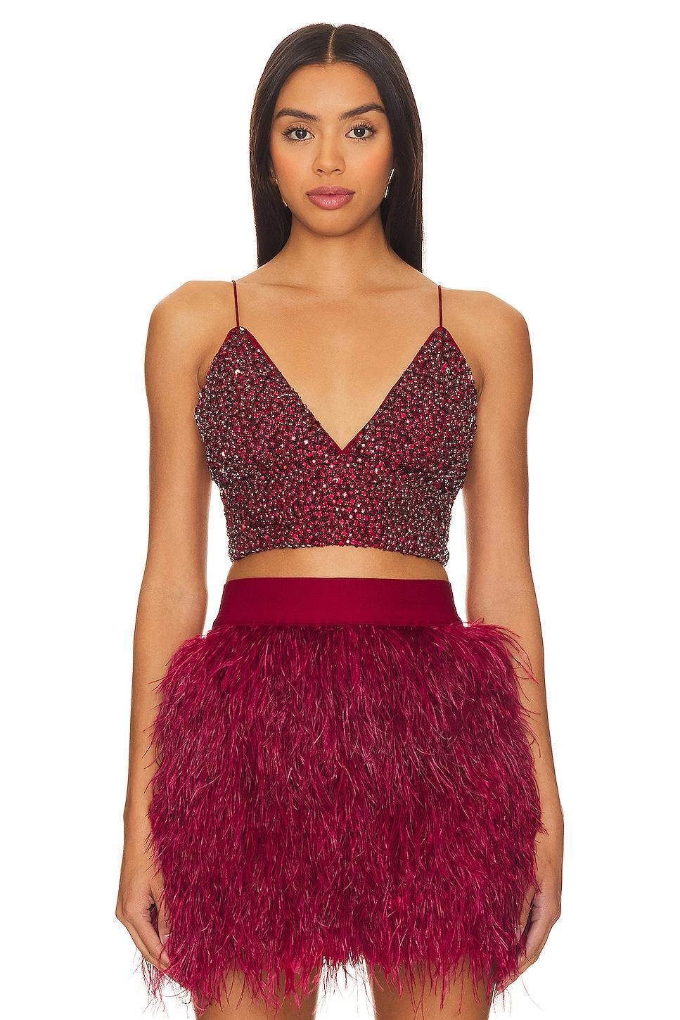 Carli Crystal Bra Top Alice + Olivia Product Image