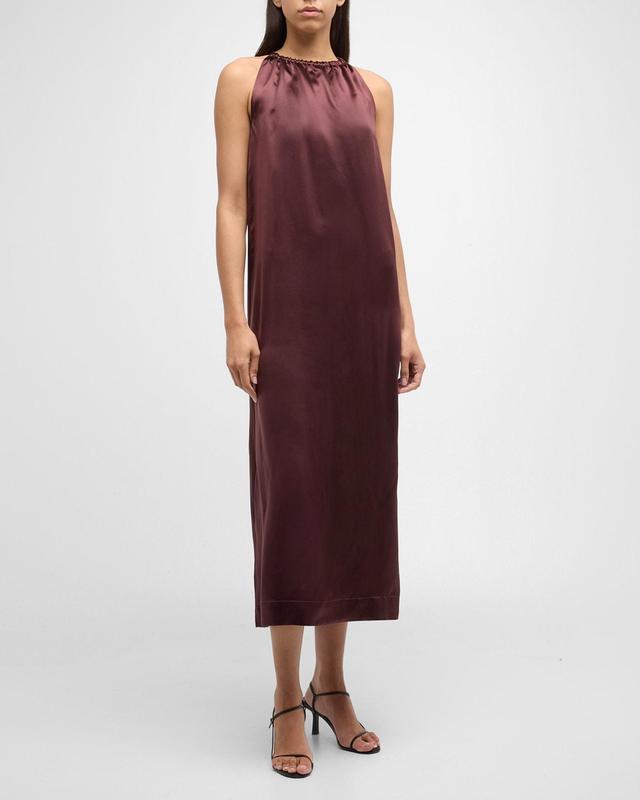 Loulou Studio Morene Long Dress Wine. (also in S, XS). Product Image