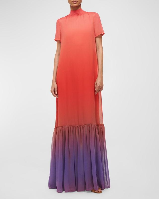 Calluna Ombr Neck-Tie Maxi Dress Product Image