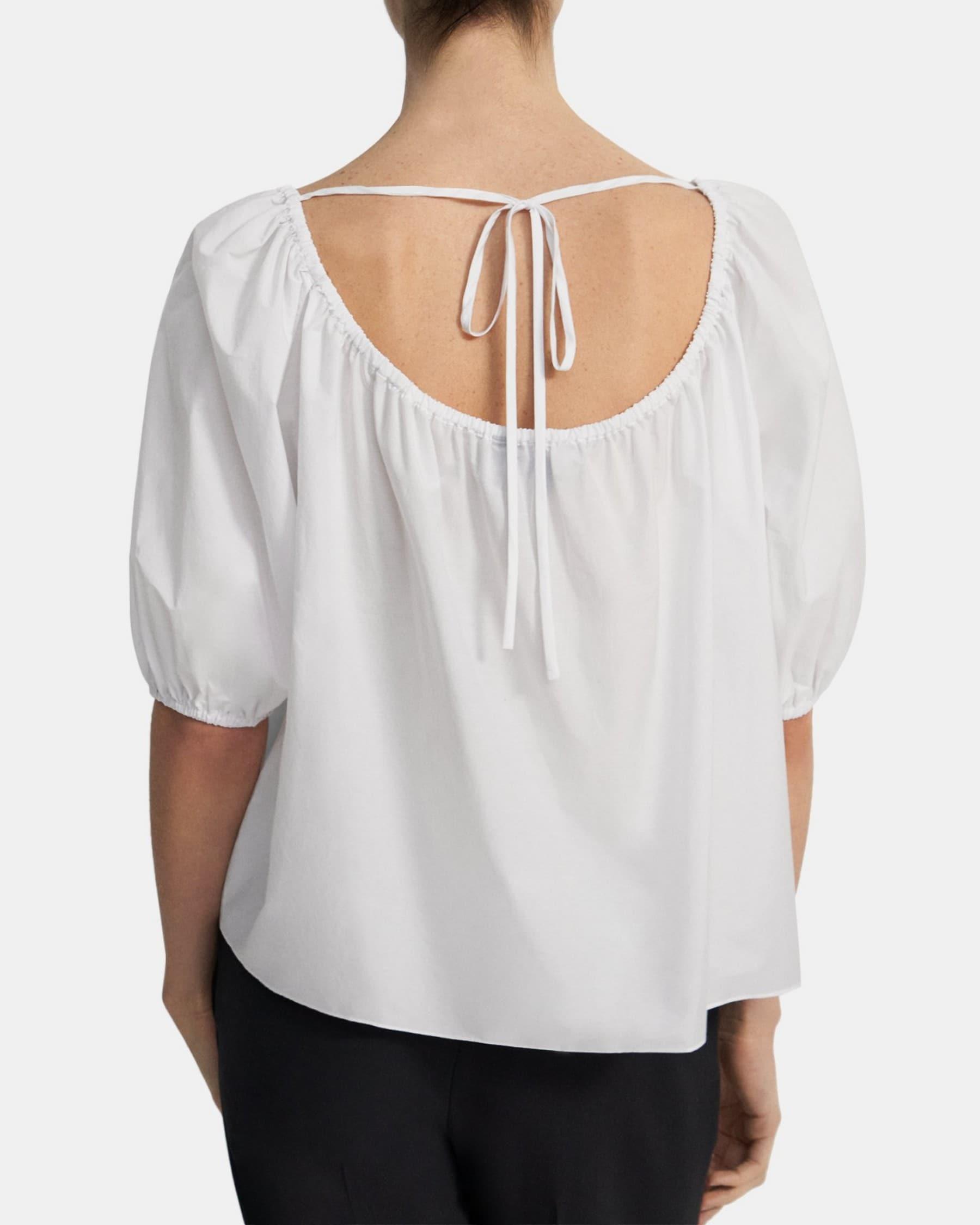 Scoop Neck Top in Cotton Blend Product Image