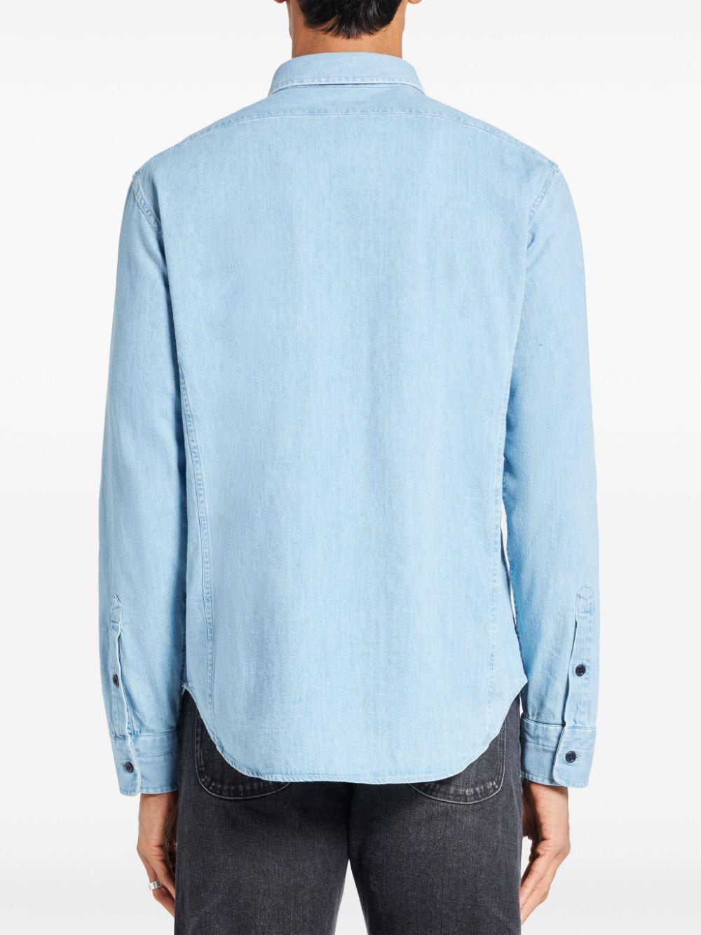 TOM FORD Denim Long-sleeve Shirt In Blue Product Image