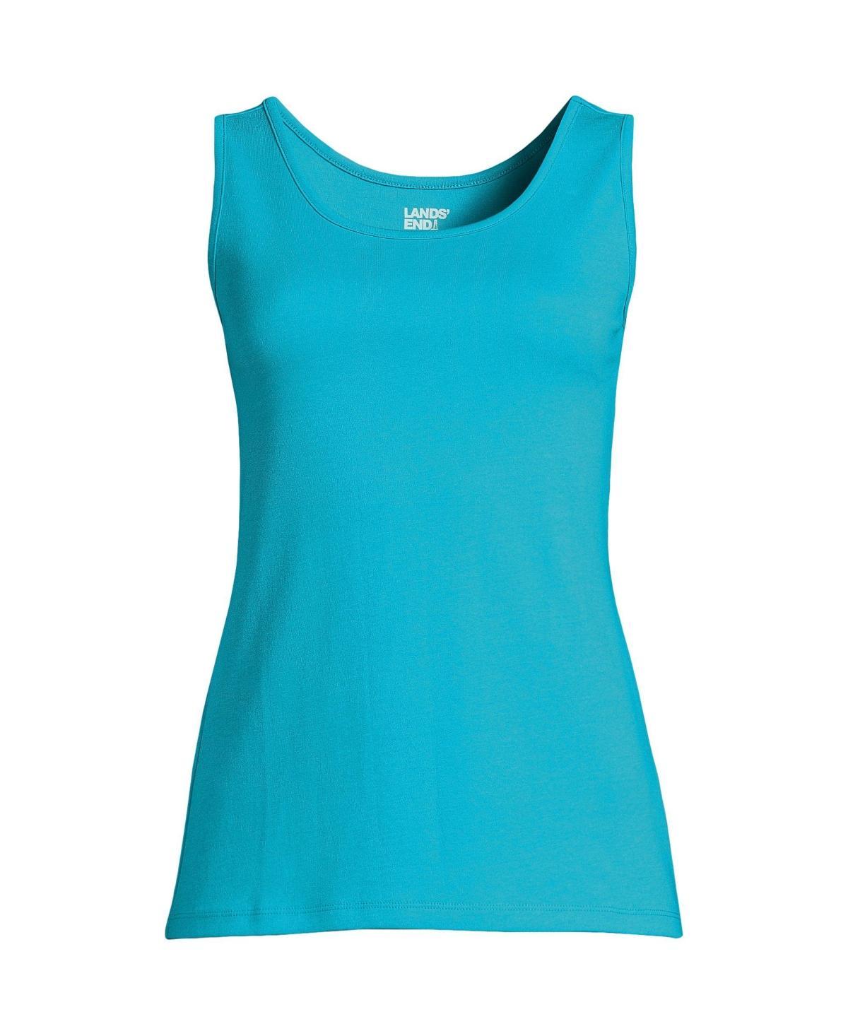 Lands End Womens Tall Cotton Tank Top Product Image