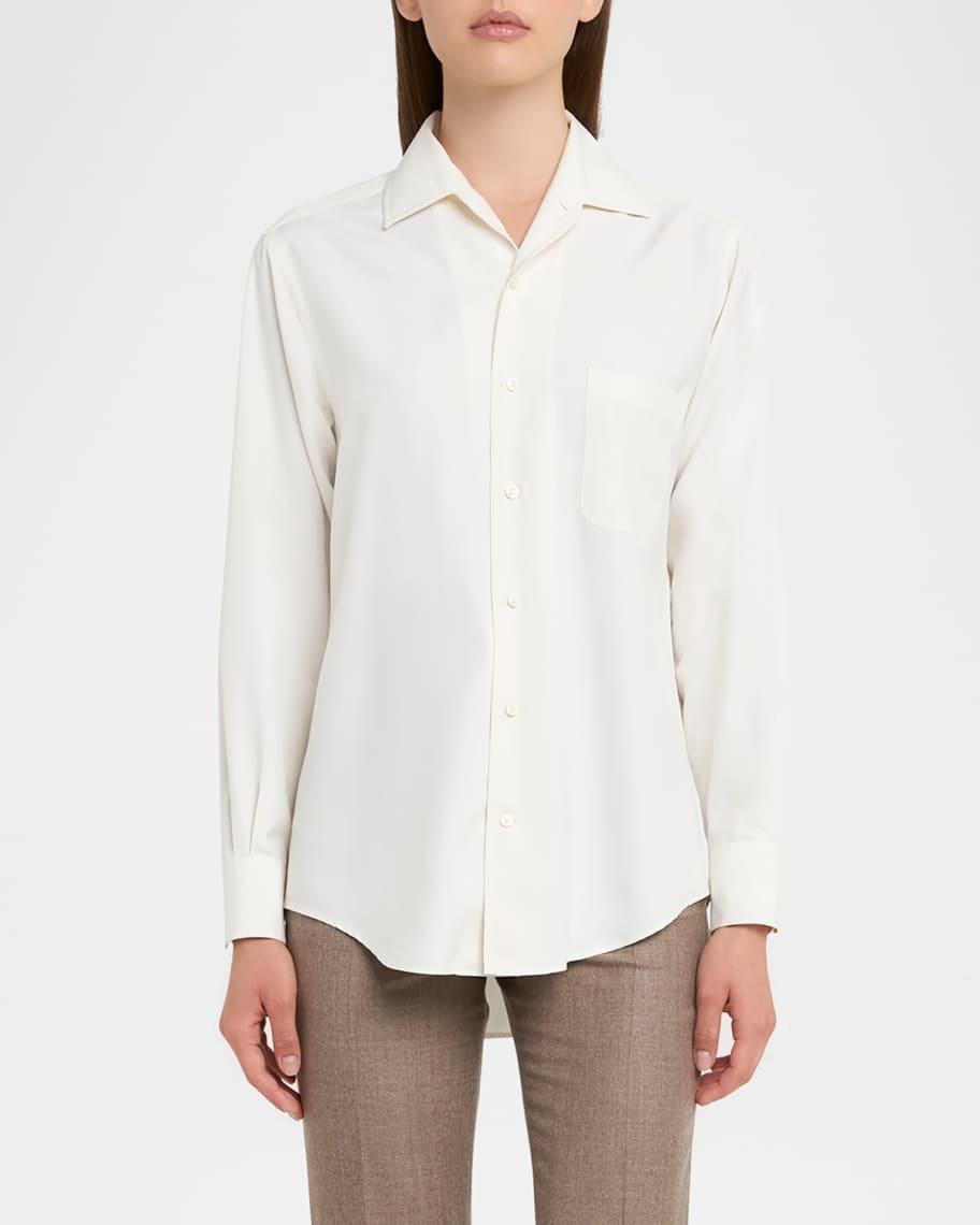 Andre Button Down Silk Blouse Product Image