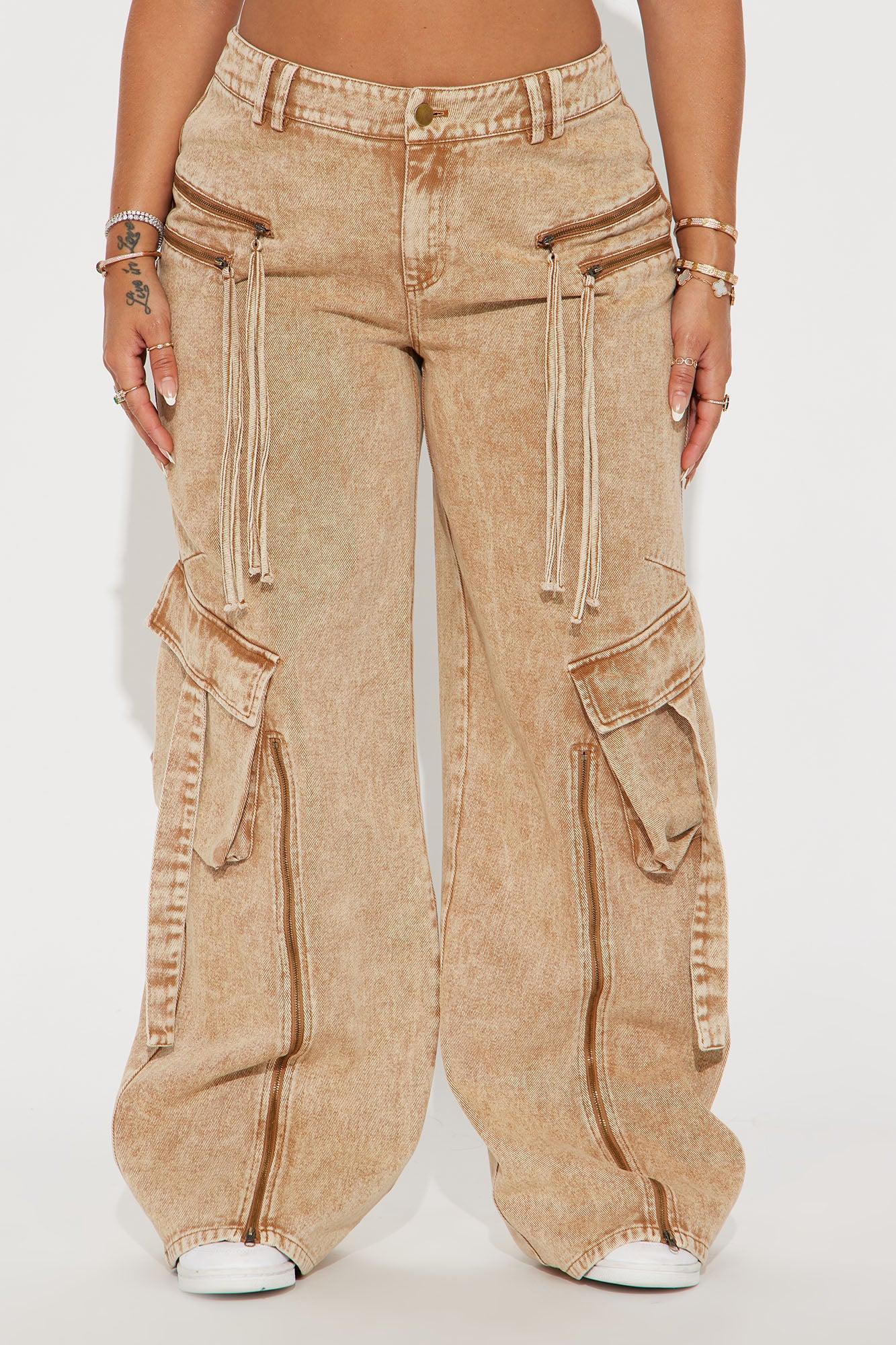 Hear Me Out Washed Cargo Pant - Tan Product Image