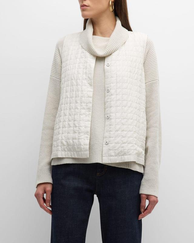 Eileen Fisher Quilted Silk Vest Product Image