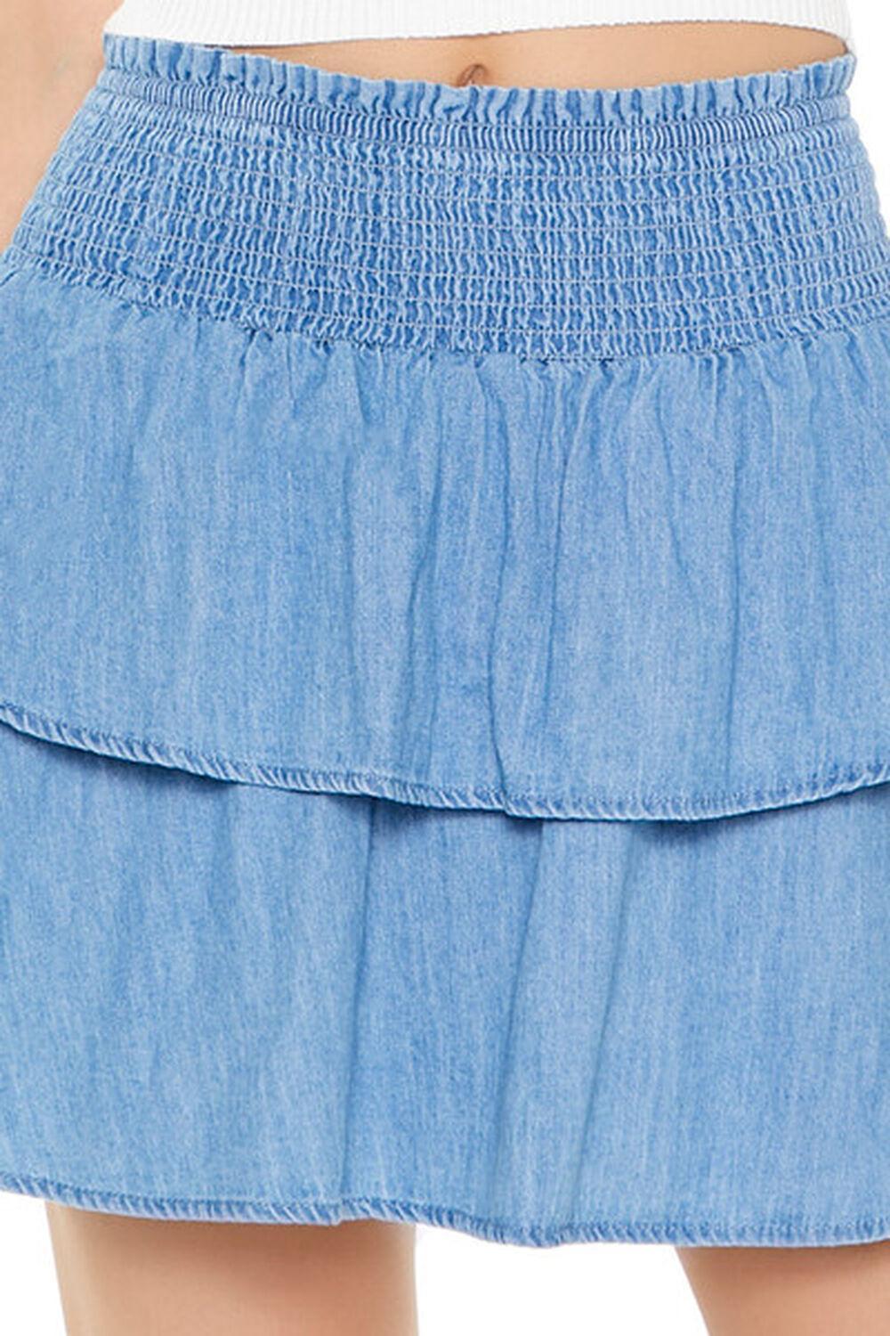 Layered Chambray Mini Skirt | Forever 21 Product Image