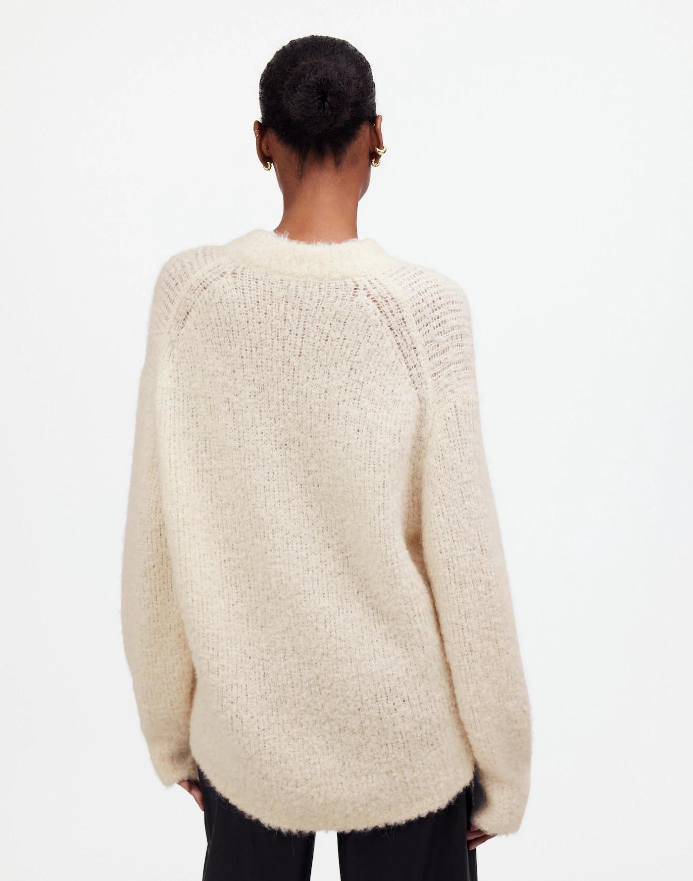 Wool-Alpaca Blend Bouclé-Knit Oversized Sweater Product Image