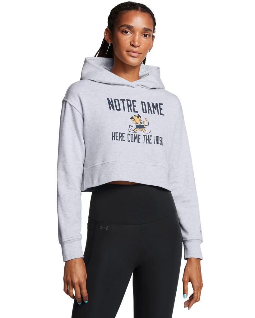 Women's UA Rival Fleece Collegiate Cropped Hoodie Product Image