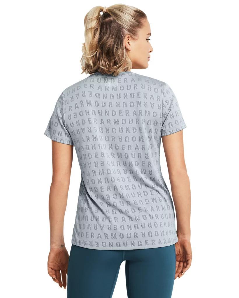 Women's UA Tech™ Wordmark Jacquard Short Sleeve Product Image