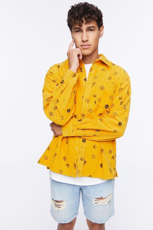 Dice Print Corduroy Shirt | Forever 21 Product Image